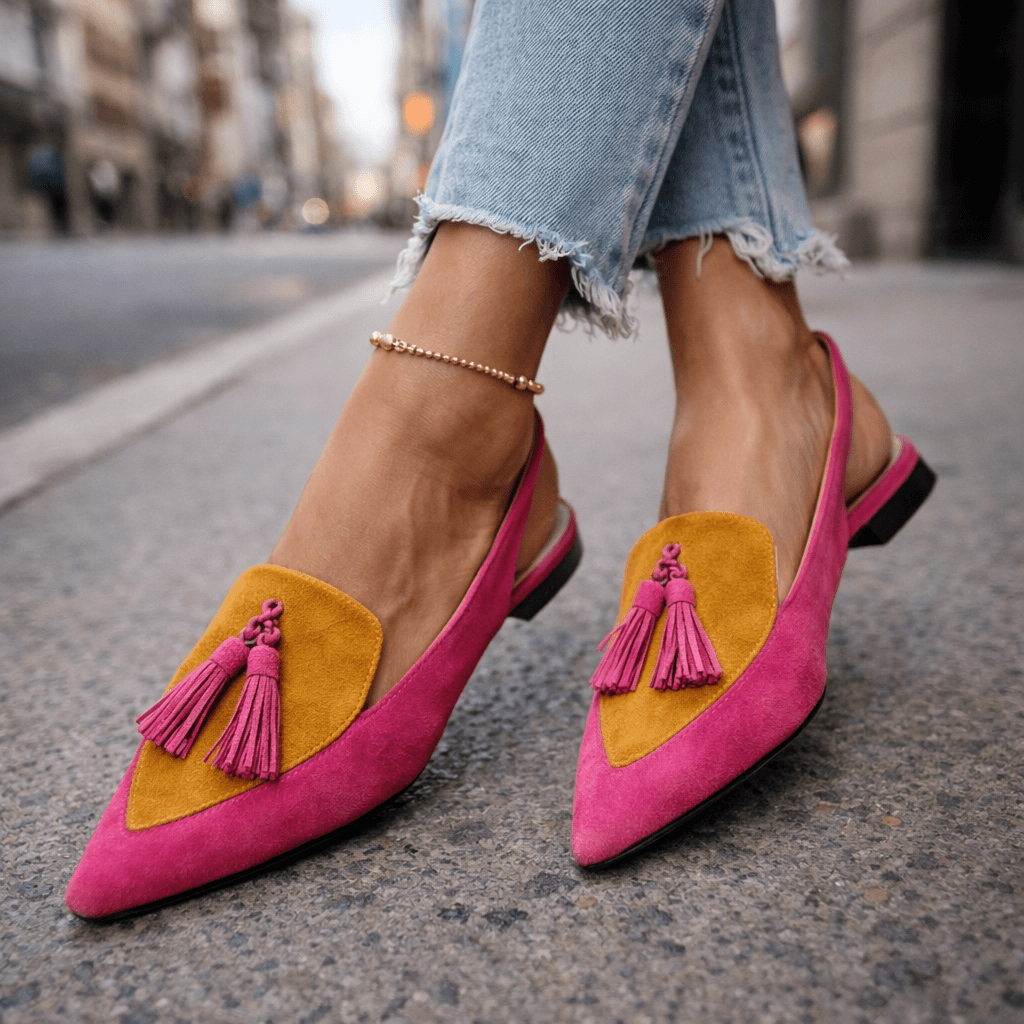 Pink and mustard / US 10.5