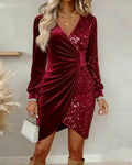 Scarlett™ | Luxe Velvet Sequin Dress