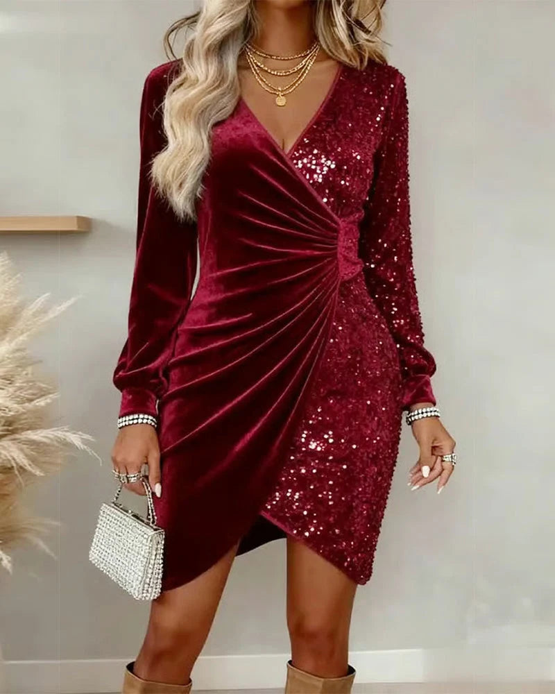 Scarlett™ | Luxe Velvet Sequin Dress